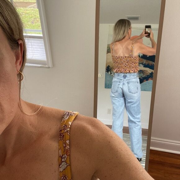 American Eagle Floral Crop Top SZ Small - Picture 4 of 7